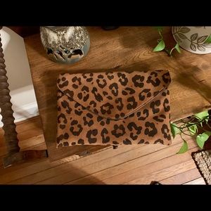 JCrew convertible clutch / shoulder bag - leopard